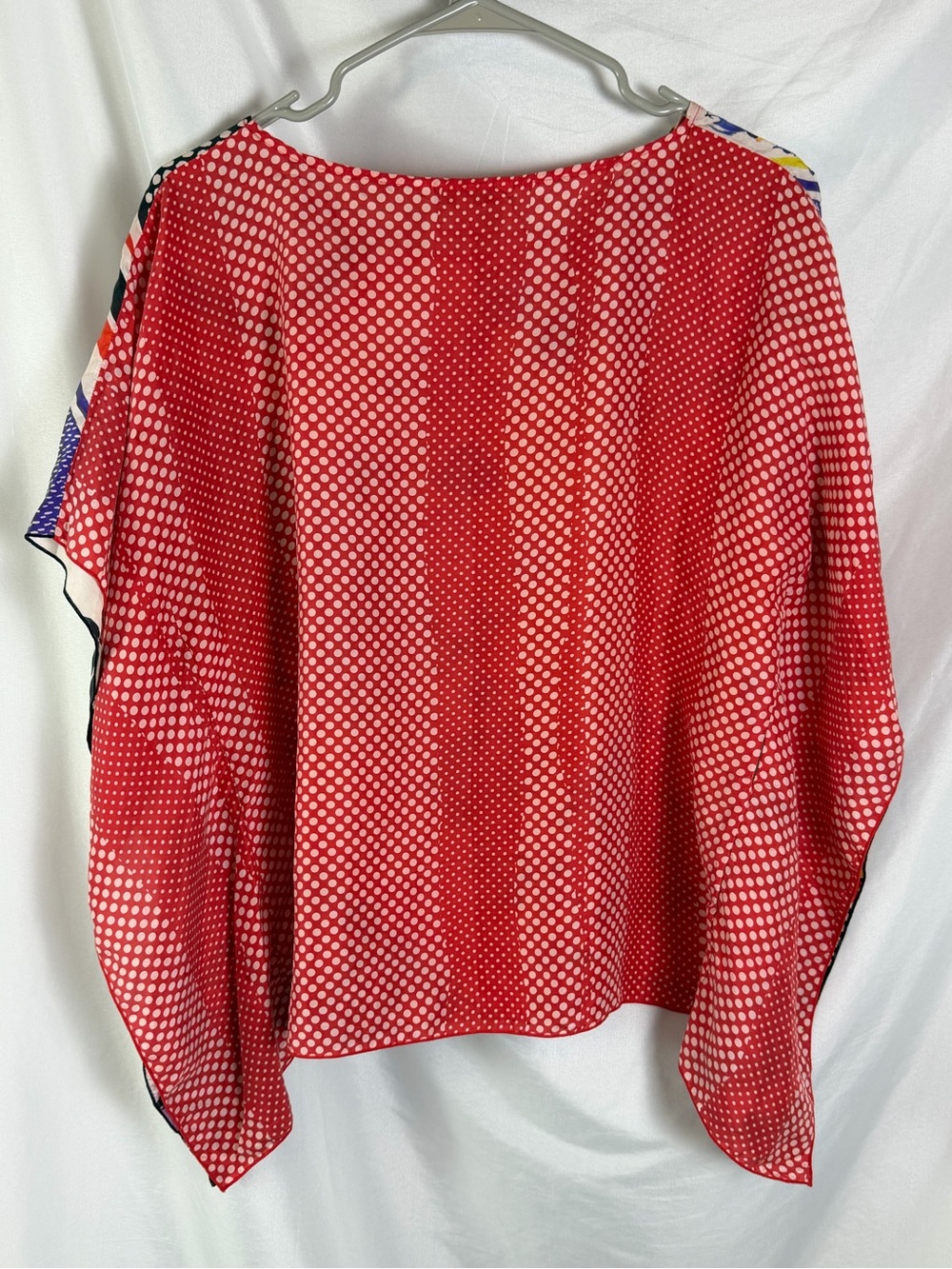 CAbi 100% Silk Scarf Print Butterfly Floral Light Weight Poncho Top M - Picture 5 of 7